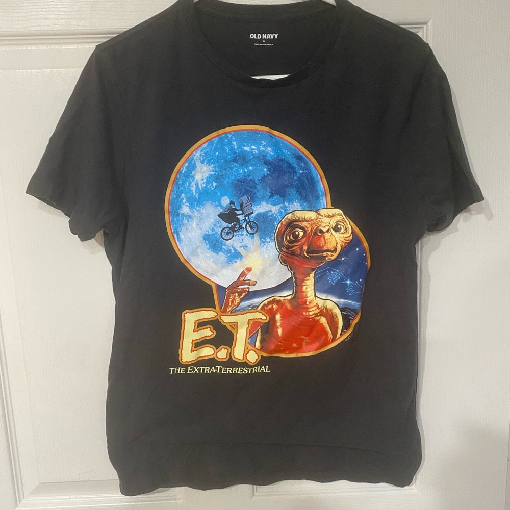 Old Navy Black E.T. Graphic Men’s / Unisex Tee Size Small